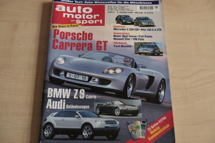 Deckblatt Auto Motor und Sport (21/2000)